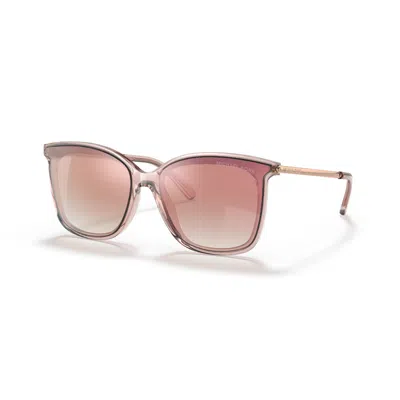Michael Kors Zermatt Rose Gold Gradient Mirror Square Ladies Sunglasses Mk2079u 31756f 61 In Pink
