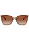 Michael Kors Zermatt Mk 2079u 39383b 61mm Womens Square Sunglasses In Brown