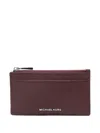 Michael Kors Zip-around Cardholder In Red