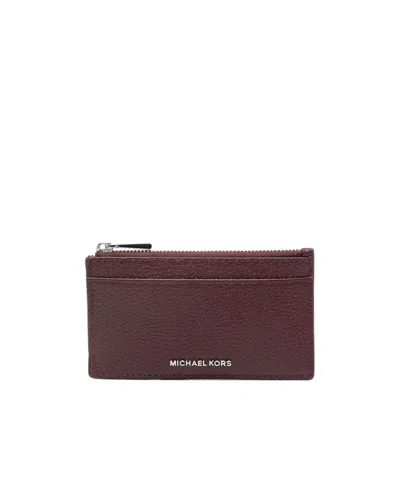 Michael Kors Zip-around Cardholder In Brown