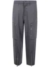 Michael Kors Zip Cargo Trousers In Grey