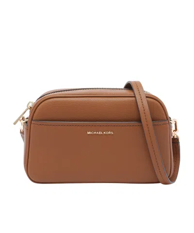 Michael Kors Zip-closure Logo-detail Shoulder Bag In Brown