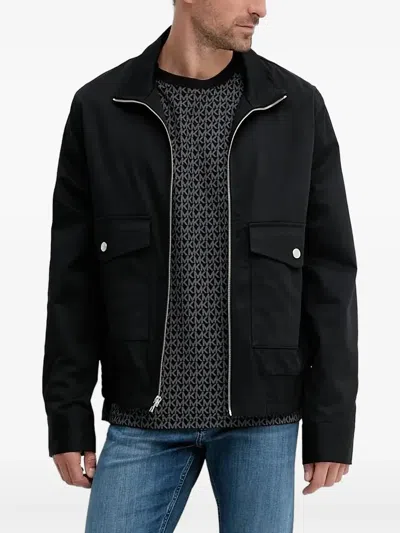 Michael Kors Zip-fastening Patch-pocket Jacket In Black