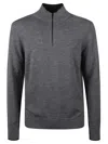 Michael Kors Zip High Neck Sweater In Ash