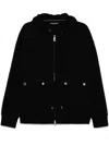 Michael Kors Zip-up Hooded Jacket In Black