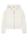 Michael Kors Zip-up Hooded Sweatshirt In White