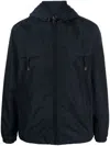 Michael Kors Zip-up Hooded Windbreaker In Blau