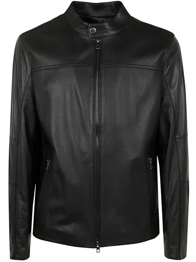 Michael Kors Timeless Racer Jacket With Front Pockets In Black