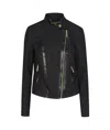 Michael Kors Zipped Panelled Jacket In Black