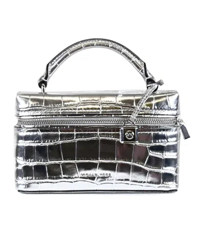MICHAEL KORS CROCODILE-EMBOSSED TOP-HANDLE BAG