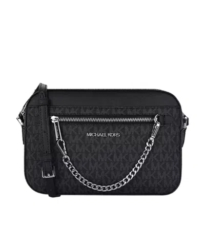 Michael Kors Zipper Shoulder Bag In Black