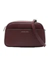Michael Kors Structured Calfskin Shoulder Bag With Zip Closure In Black