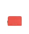 Michael Kors Zipper Wallet In Red