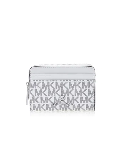 Michael Kors Zipper Wallet In White