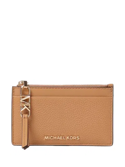 Michael Kors Zippered Card Holder Accessories In Brown