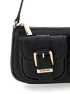 Michael Kors 'zoe' Black Shoulder Bag With Pockets And Straps On The Front