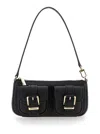Michael Kors Zoe Shoulder Bag Dual Front Pockets In Black