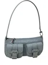 Michael Kors Zoe Buckle-detail Shoulder Bag In Blue