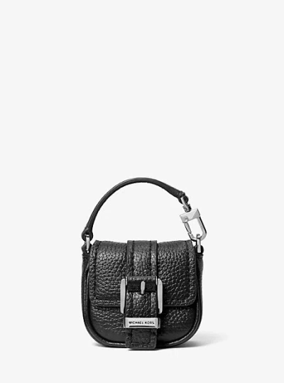 Michael Kors Zoe Pebbled Leather Airpod Case For Apple Airpods Pro® In Black