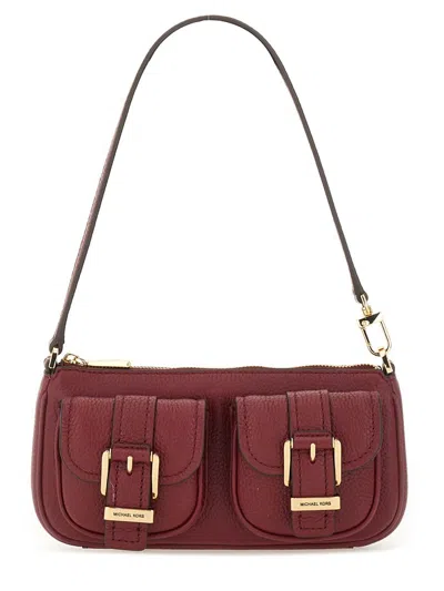 Michael Kors "zoe Small" Clutch Bag In Red