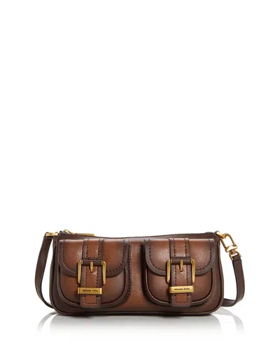 Michael Kors Zoe Small Convertible Pochette Bag In Brown