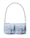 Michael Kors Zoe Small Convertible Pochette In Blue Haze