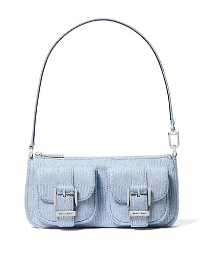 Michael Kors Zoe Small Convertible Pochette In Blue Haze