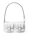 Michael Kors Zoe Small Convertible Pochette In Optic White