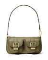 Michael Kors Zoe Small Convertible Pochette In Safari Green