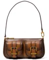 Michael Kors Zoe Small Convertible Pouchette Bag In Brown