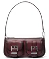 Michael Kors Zoe Small Convertible Pouchette Bag In Burgundy