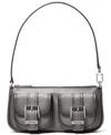 Michael Kors Zoe Small Convertible Pouchette Bag In Gray
