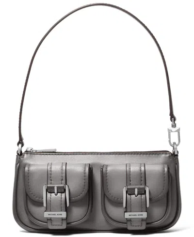 Michael Kors Zoe Small Convertible Pouchette Bag In Gray