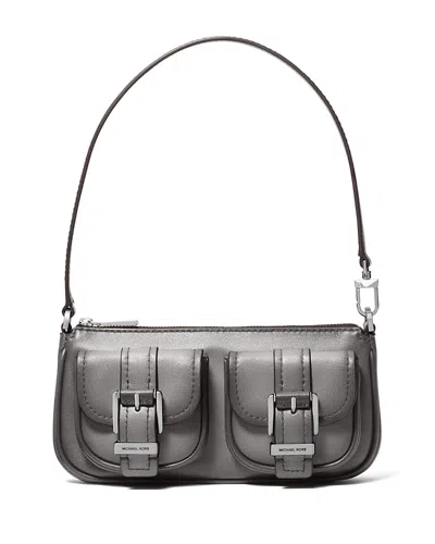 Michael Kors Zoe Small Convertible Pouchette In Gray