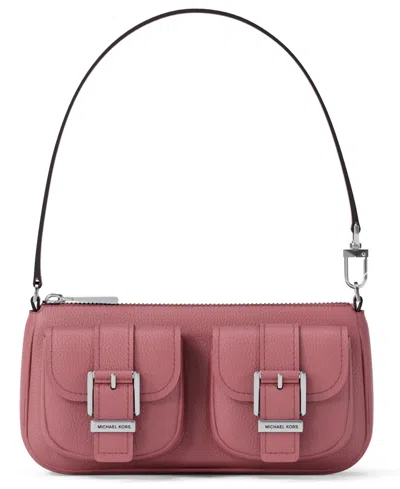 Michael Kors Zoe Small Leather Convertible Slim Shoulder Bag In Brown