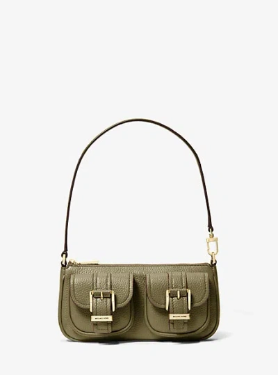 MICHAEL KORS ZOE SMALL PEBBLED LEATHER POCHETTE