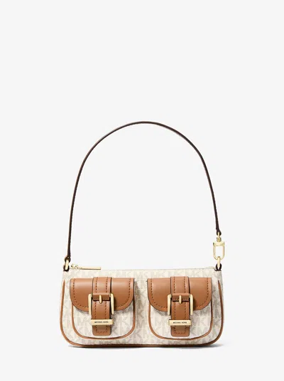 Michael Kors Zoe Shoulder Bag Featuring Buckle Detailing In Brown