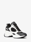 Michael Kors Zuma Empire Signature Logo And Mesh Trainer In Black