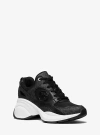Michael Kors Zuma Signature Logo Trainer In Black