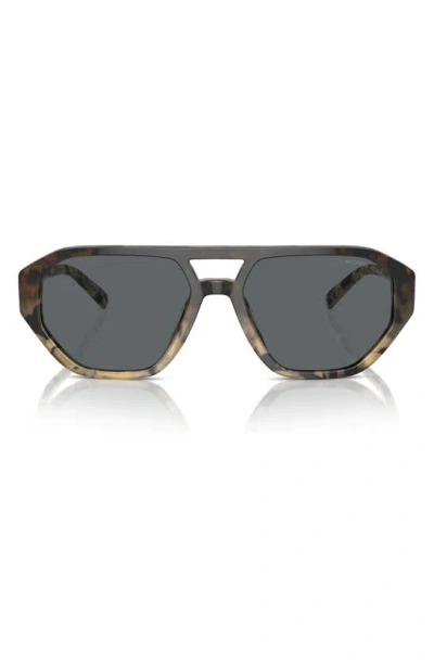 Michael Kors Zurich 57mm Aviator Sunglasses In Gray