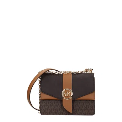 Michael Kors Shoulder Bags Greenwich Sm Women Fabric Brown/acorn