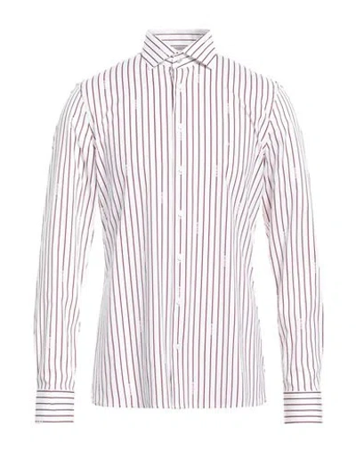 Michael Kors Mens Man Shirt Burgundy Size 17 ½ Cotton, Elastane In White