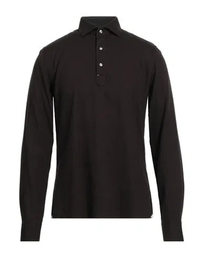 Michael Kors Mens Man Shirt Dark Brown Size 15 ¾ Cotton, Tencel, Wool