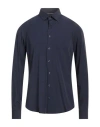 Michael Kors Mens Man Shirt Midnight Blue Size 16 Nylon, Elastane