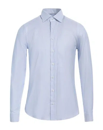 Michael Kors Mens Man Shirt Sky Blue Size 17 ¾ Cotton, Elastane