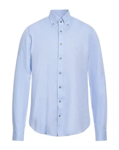 Michael Kors Mens Man Shirt Sky Blue Size 16 Cotton, Cashmere