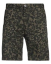 Michael Kors Mens Man Shorts & Bermuda Shorts Military Green Size 33 Cotton, Elastane In Green
