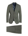 Michael Kors Mens Man Suit Military Green Size 38 Polyester, Wool, Elastane