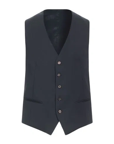 Michael Kors Mens Man Tailored Vest Midnight Blue Size 42 Polyester, Wool, Elastane
