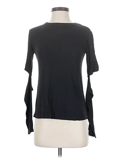 Pre-owned Michael Lauren 3/4 Sleeve Top Black Cold Shoulder Neckline Tops